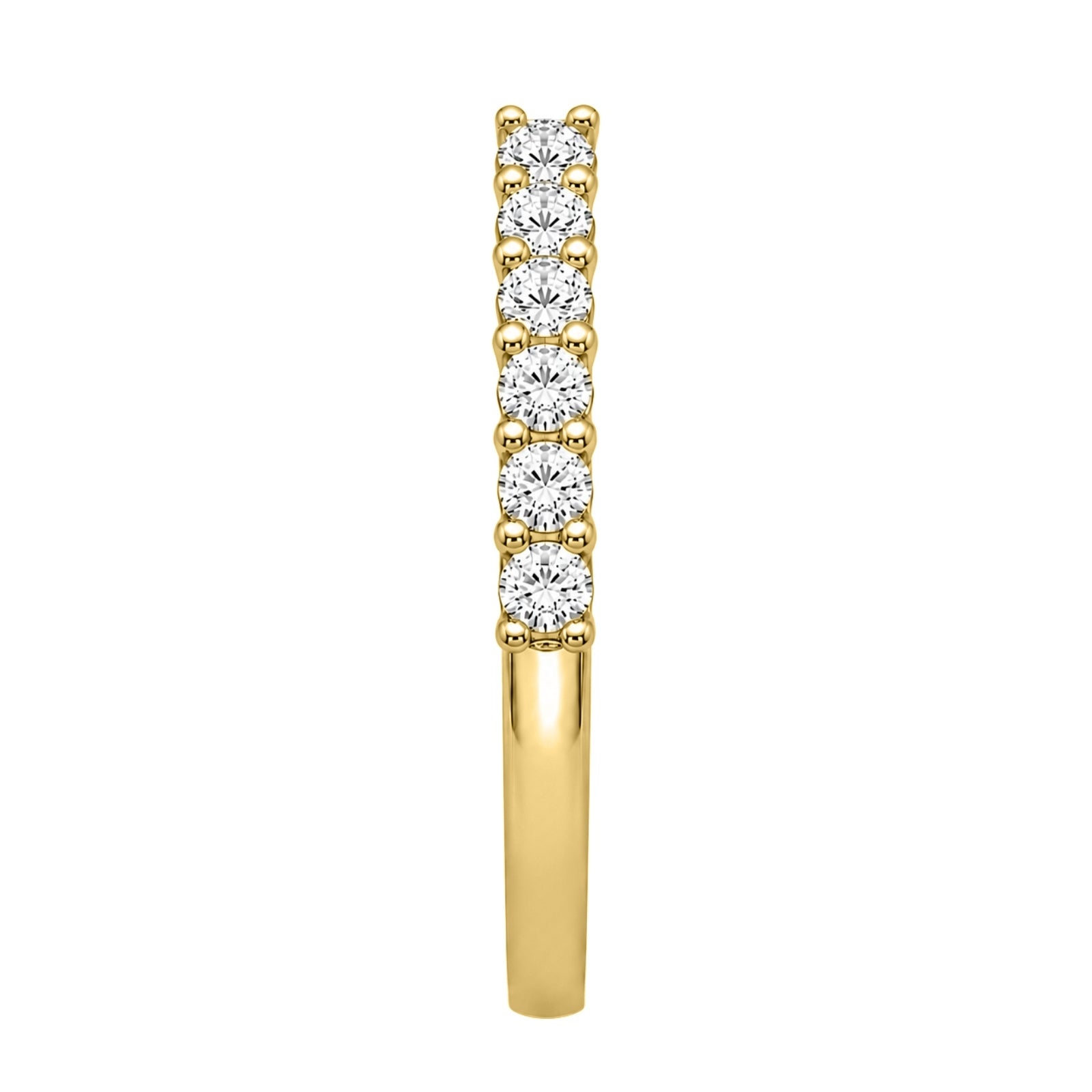 1.00 -3.00 Carat T.W. Round-cut Lab Grown Diamond (F/VS+) 14K Gold 11 Stone Band Ring