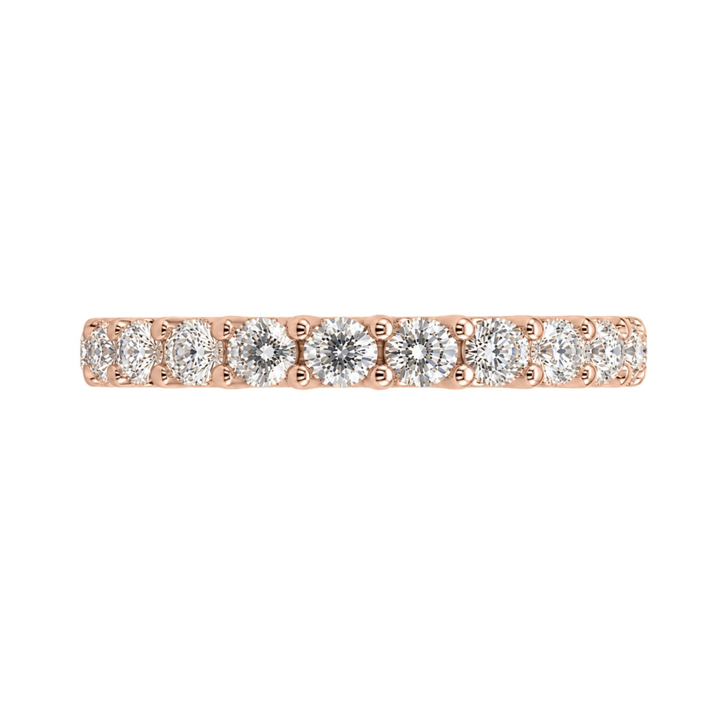 1.00 -3.00 Carat T.W. Round-cut Lab Grown Diamond (F/VS+) 14K Gold 11 Stone Band Ring