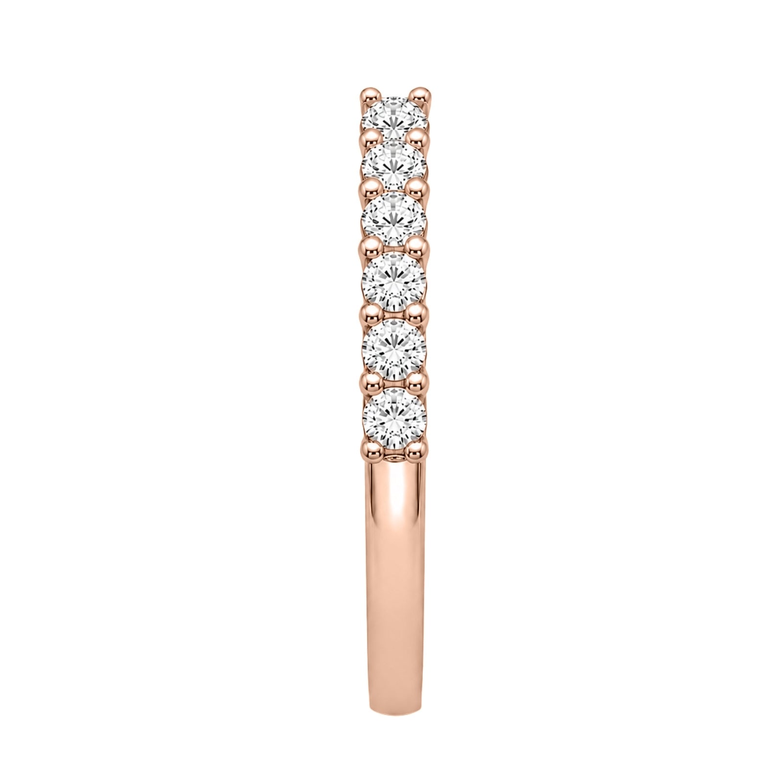 1.00 -3.00 Carat T.W. Round-cut Lab Grown Diamond (F/VS+) 14K Gold 11 Stone Band Ring