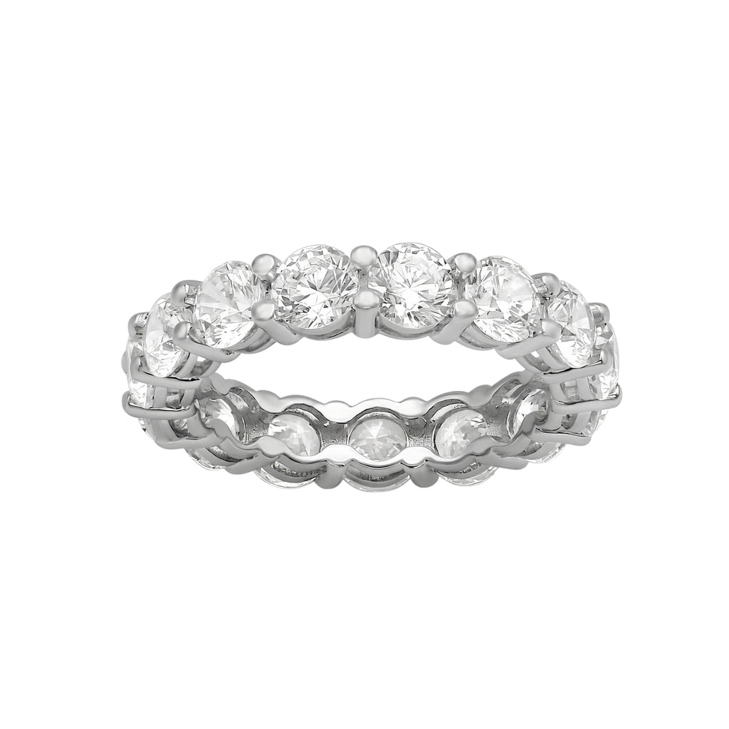 3.00 - 7.00  Carat T.W. Round-cut Lab Grown Diamond (F/VS+) 14K Gold Eternity Band Ring