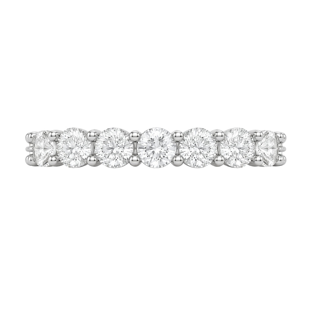 3.00 - 7.00  Carat T.W. Round-cut Lab Grown Diamond (F/VS+) 14K Gold Eternity Band Ring