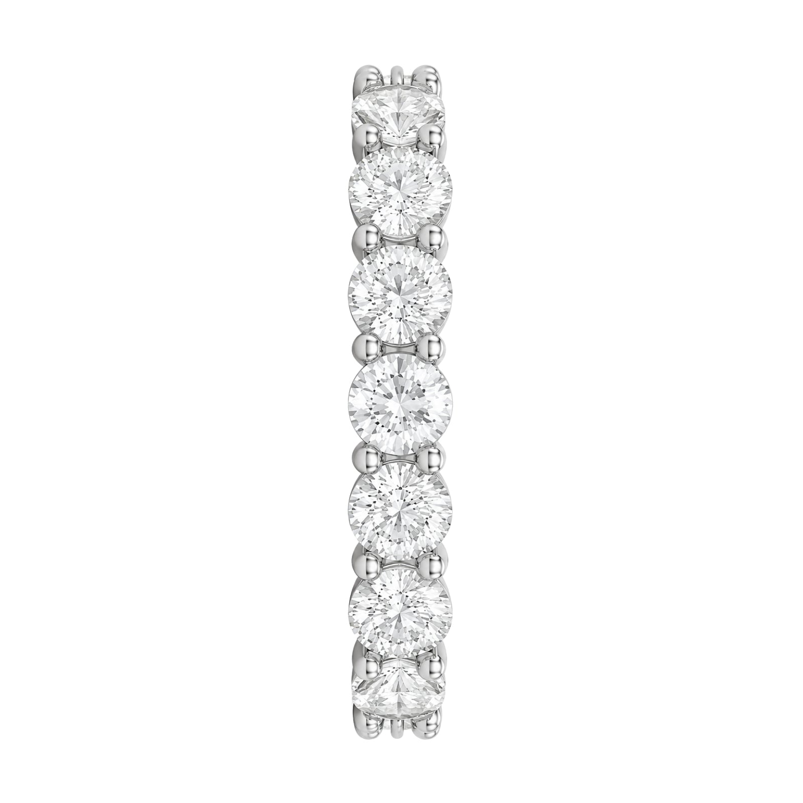 3.00 - 7.00  Carat T.W. Round-cut Lab Grown Diamond (F/VS+) 14K Gold Eternity Band Ring