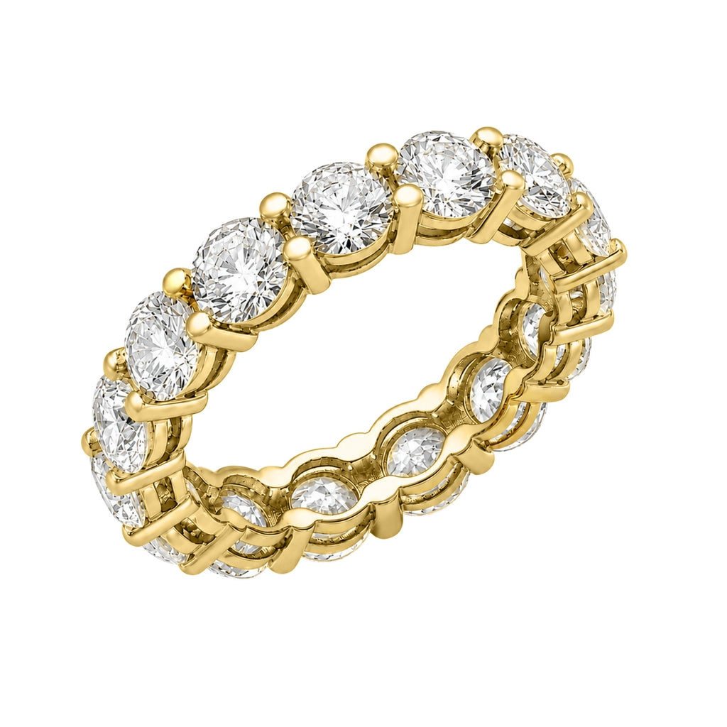 3.00 - 7.00  Carat T.W. Round-cut Lab Grown Diamond (F/VS+) 14K Gold Eternity Band Ring