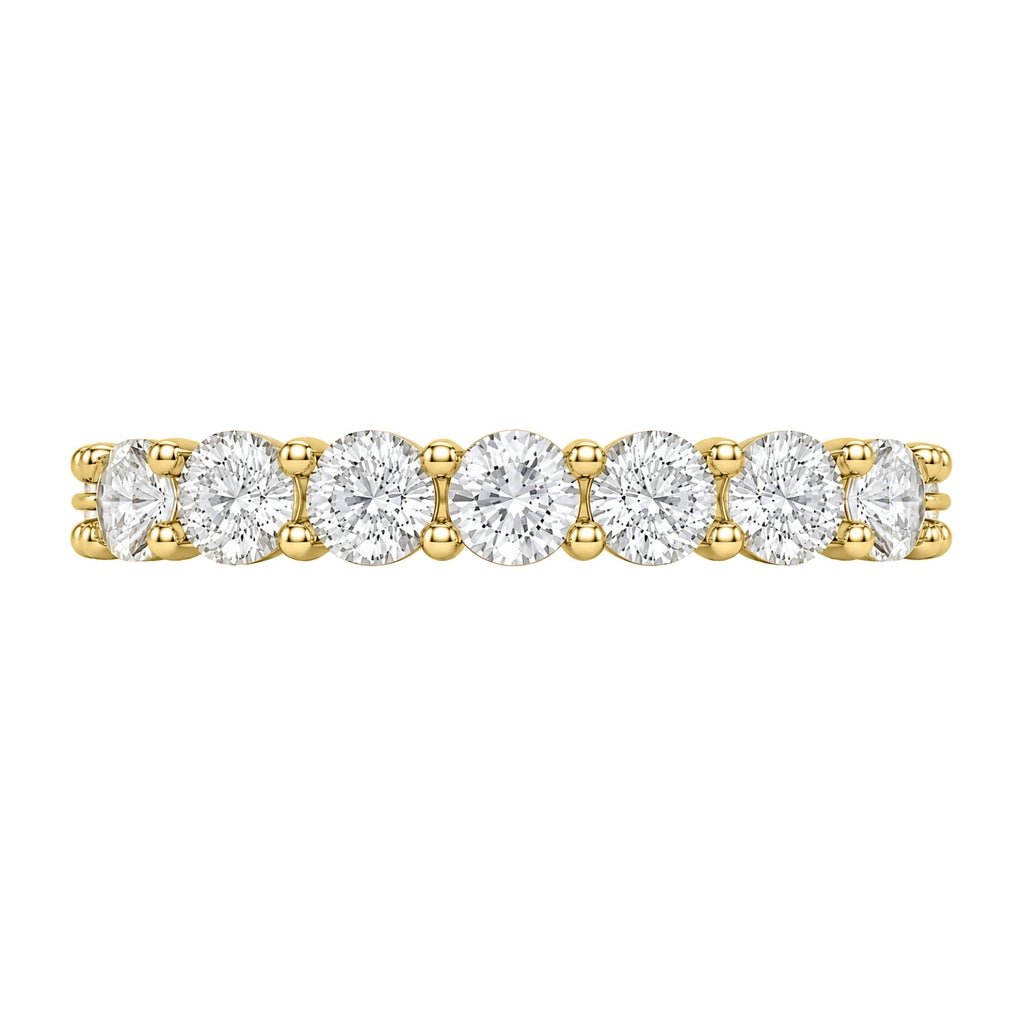 3.00 - 7.00  Carat T.W. Round-cut Lab Grown Diamond (F/VS+) 14K Gold Eternity Band Ring