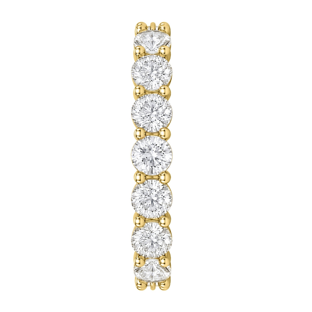 3.00 - 7.00  Carat T.W. Round-cut Lab Grown Diamond (F/VS+) 14K Gold Eternity Band Ring