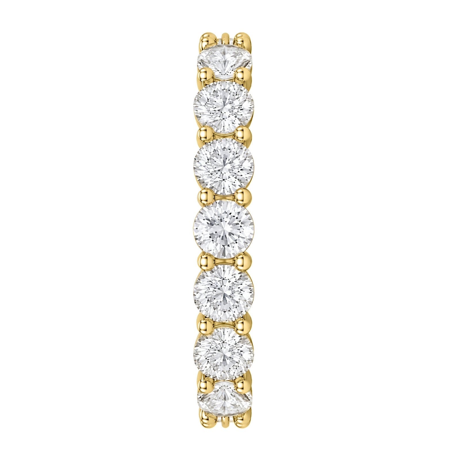 3.00 - 7.00  Carat T.W. Round-cut Lab Grown Diamond (F/VS+) 14K Gold Eternity Band Ring