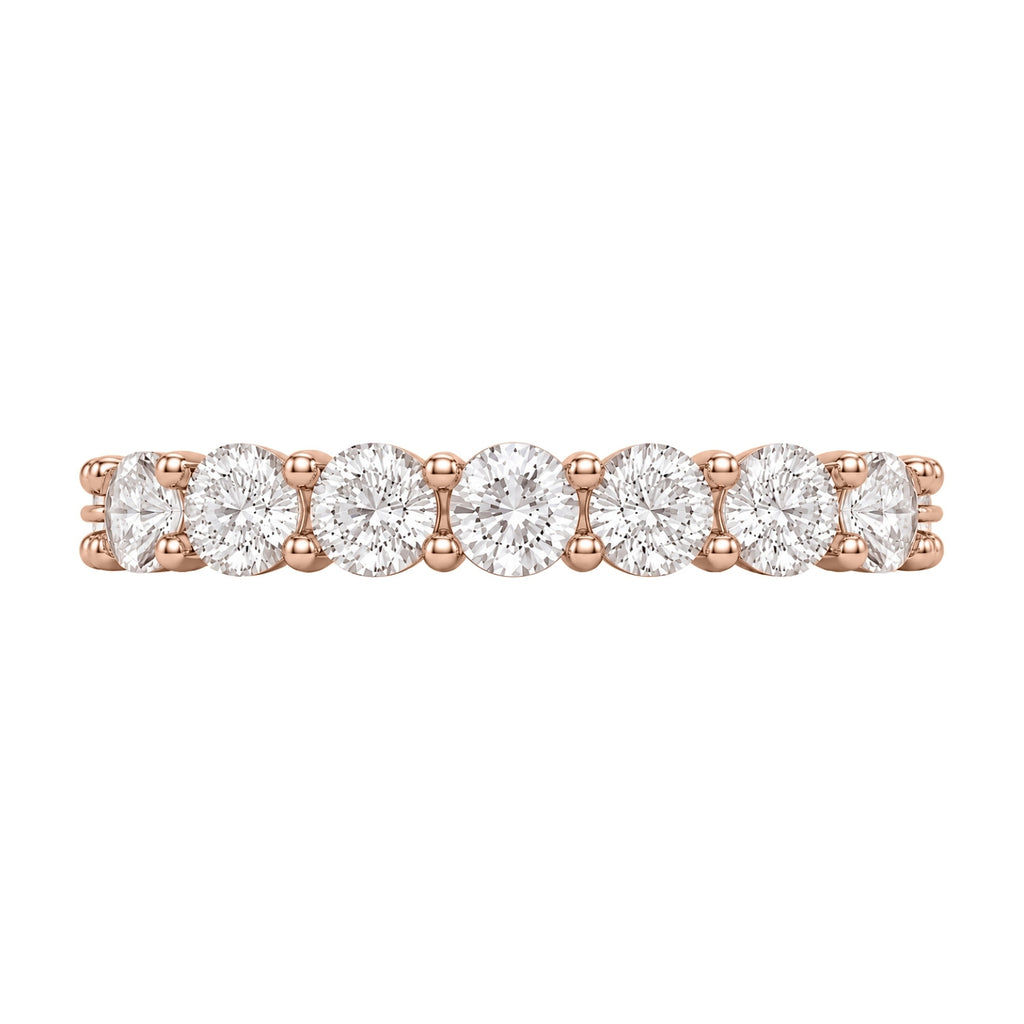 3.00 - 7.00  Carat T.W. Round-cut Lab Grown Diamond (F/VS+) 14K Gold Eternity Band Ring