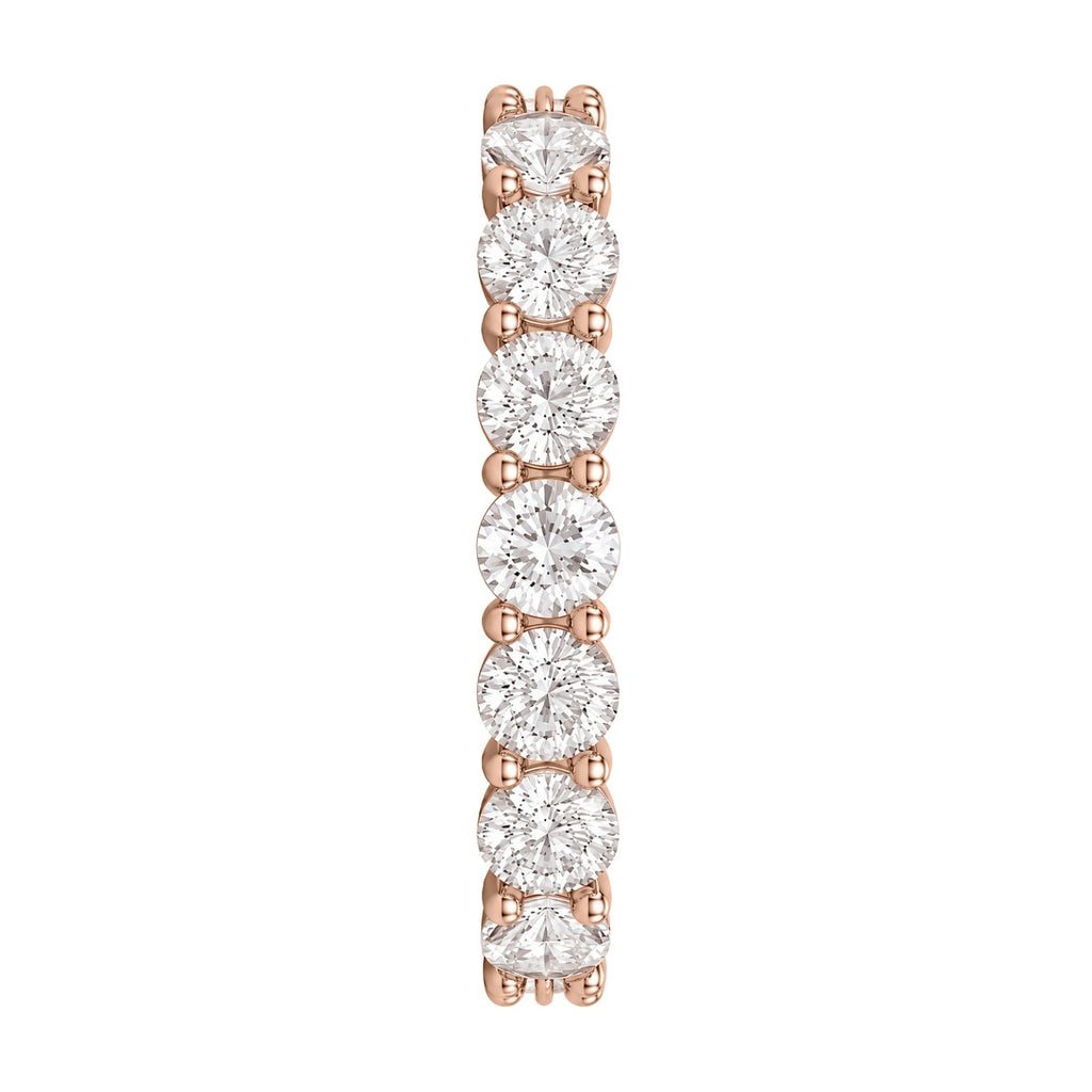 3.00 - 7.00  Carat T.W. Round-cut Lab Grown Diamond (F/VS+) 14K Gold Eternity Band Ring