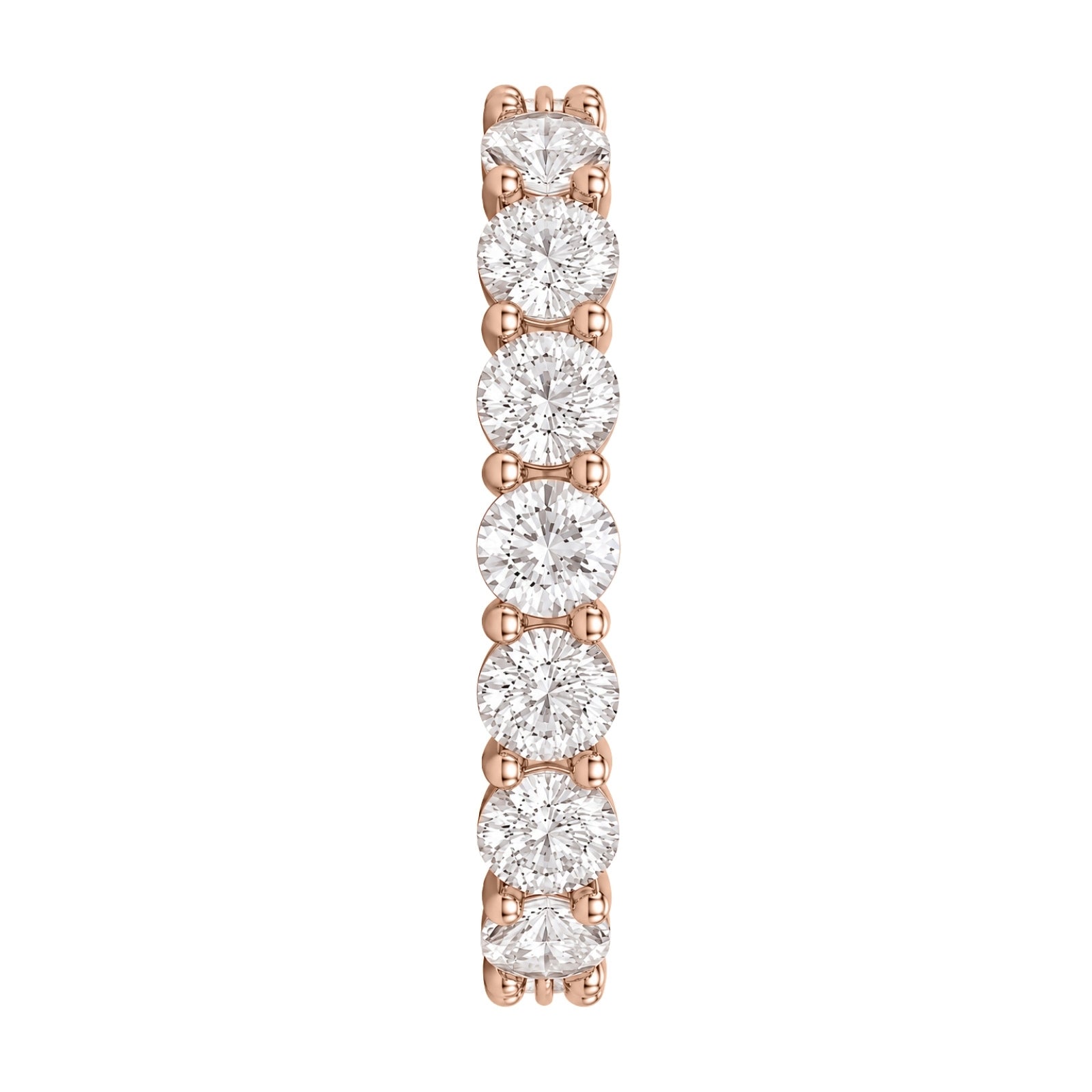 3.00 - 7.00  Carat T.W. Round-cut Lab Grown Diamond (F/VS+) 14K Gold Eternity Band Ring