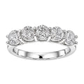 1.00-5.00 Carat T.W. Round-cut Lab Grown Diamond (F/VS+) 14K Gold 5 Stone Band Ring
