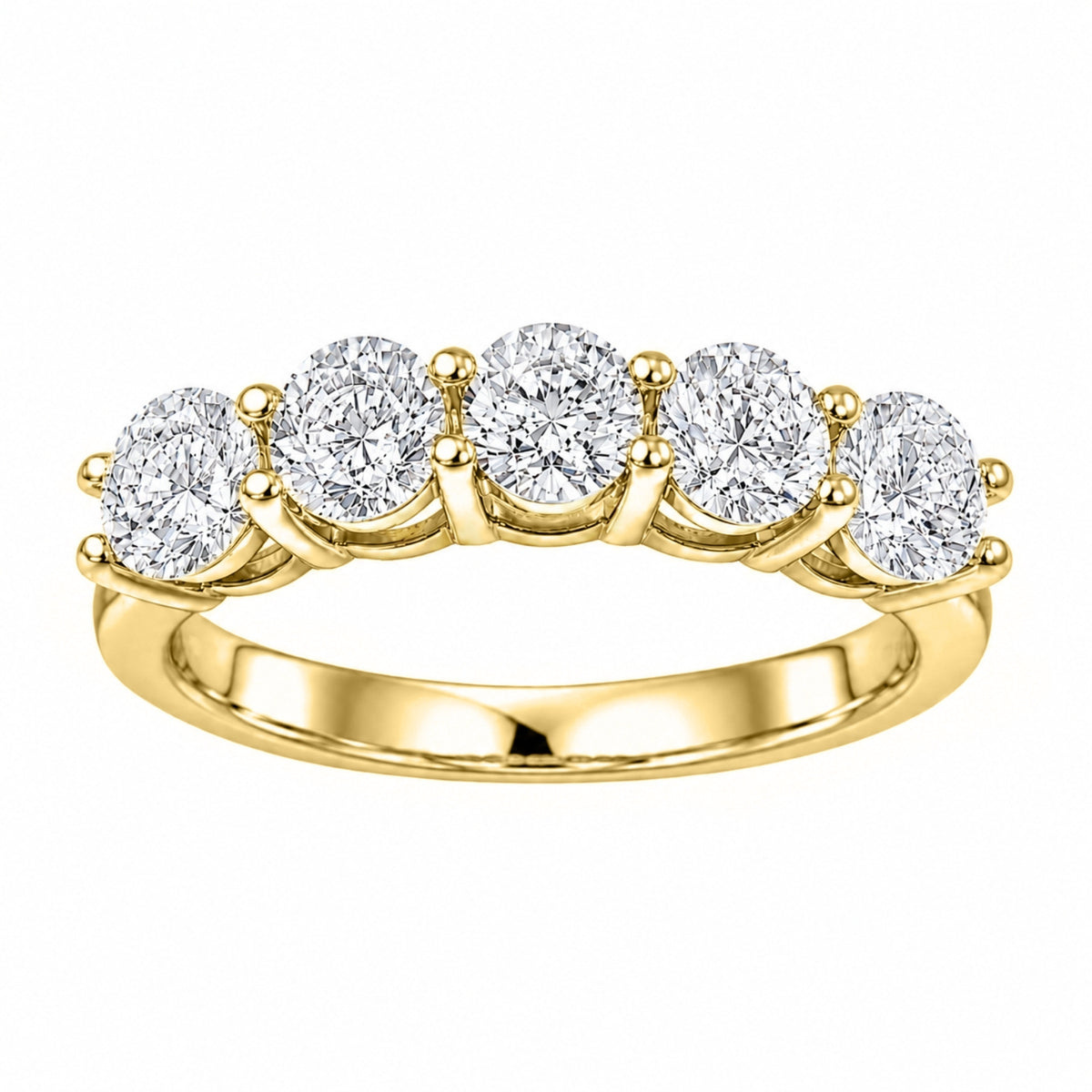 1-5 ctw Round Five-Stone Wedding Ring