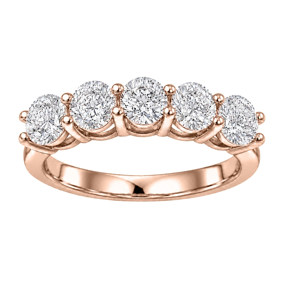 1-5 ctw Round Five-Stone Wedding Ring