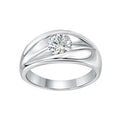 1.00 Carat T.W. Round-cut Lab Grown Diamond (F/VS+) 14K Gold Men's Ring