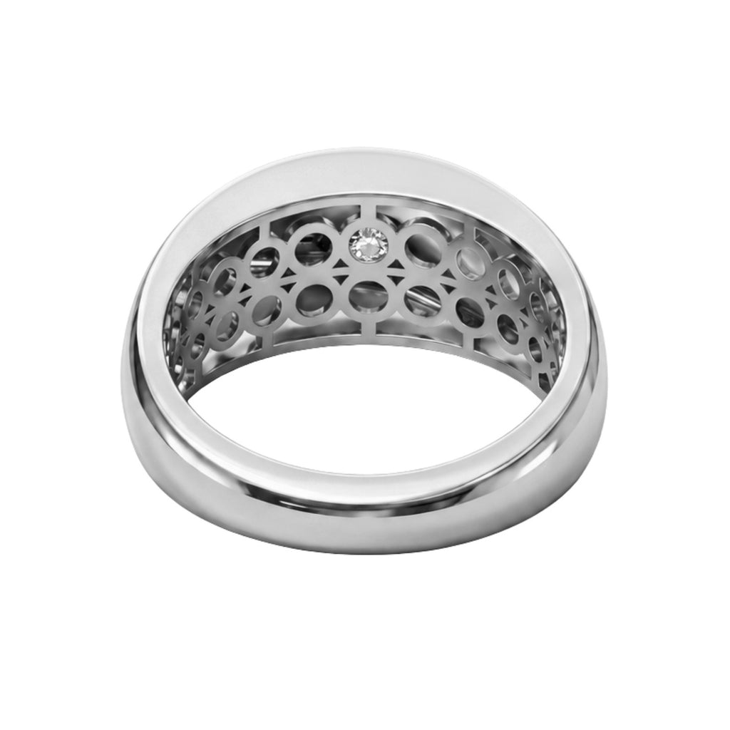 1.00 Carat T.W. Round-cut Lab Grown Diamond (F/VS+) 14K Gold Men's Ring