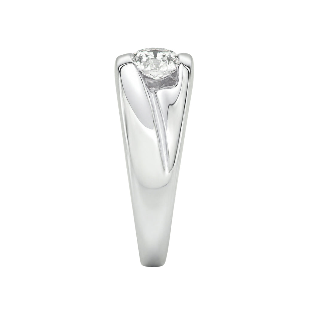 1.00 Carat T.W. Round-cut Lab Grown Diamond (F/VS+) 14K Gold Men's Ring