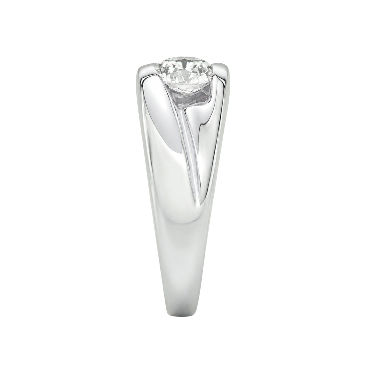 1.00 Carat T.W. Round-cut Lab Grown Diamond (F/VS+) 14K Gold Men's Ring
