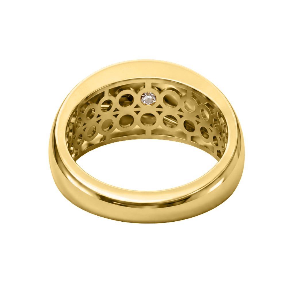 1.00 Carat T.W. Round-cut Lab Grown Diamond (F/VS+) 14K Gold Men's Ring