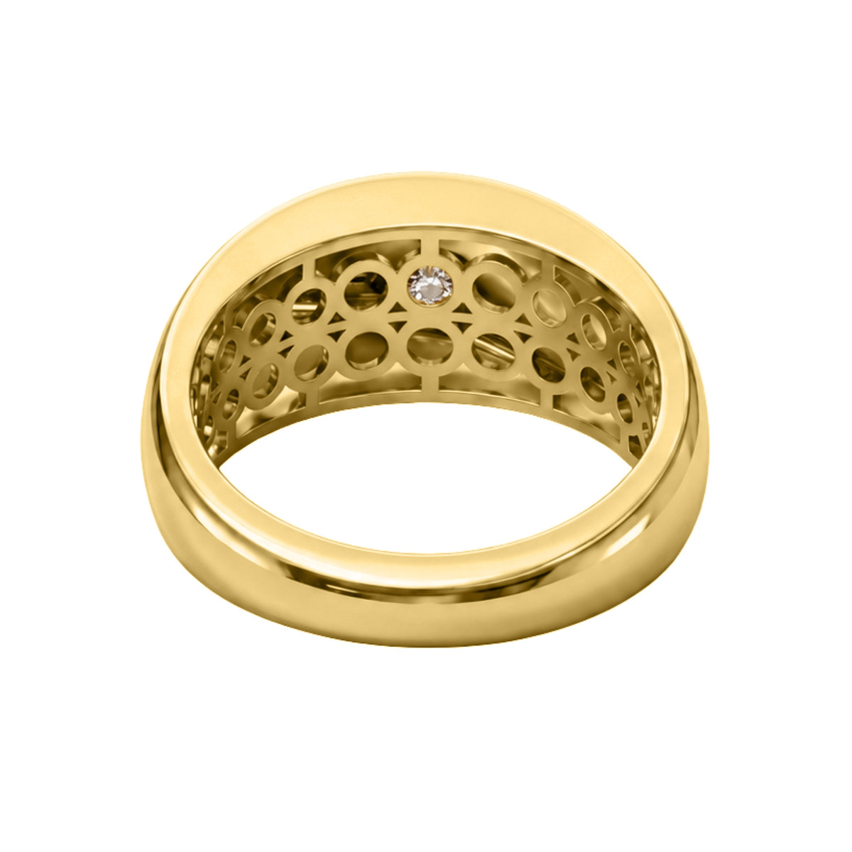 1.00 Carat T.W. Round-cut Lab Grown Diamond (F/VS+) 14K Gold Men's Ring