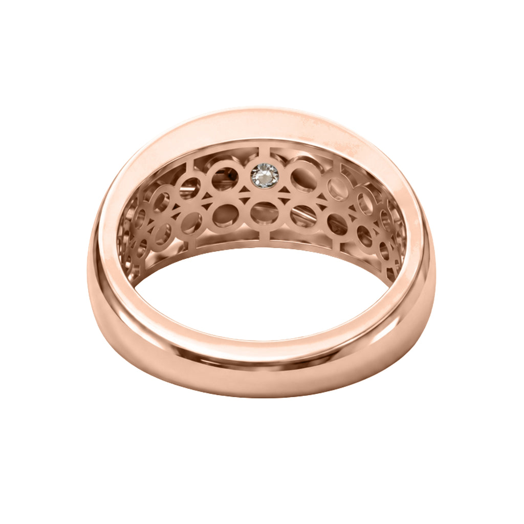 1.00 Carat T.W. Round-cut Lab Grown Diamond (F/VS+) 14K Gold Men's Ring