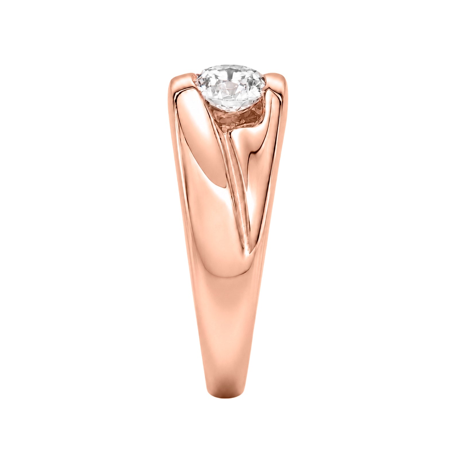 1.00 Carat T.W. Round-cut Lab Grown Diamond (F/VS+) 14K Gold Men's Ring