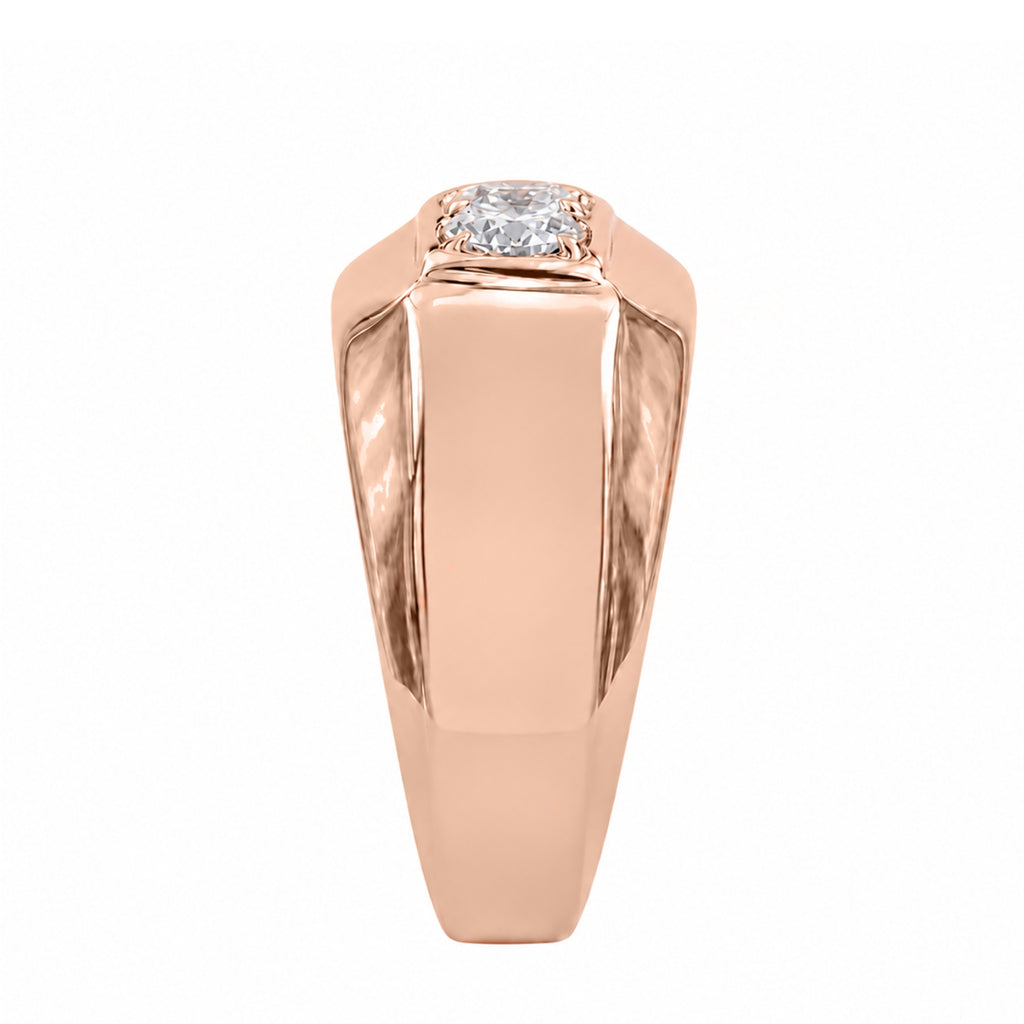0.50 -1.00 Carat T.W. Round-cut Lab Grown Diamond (F/VS+) 14K Gold 3 Stone Men's Ring