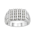 Diamonair 1.00 Carat T.W. Round-cut Lab Grown Diamond (F/VS+) 14K Gold Men's Ring