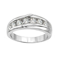 1.00 Carat T.W. Round-cut Lab Grown Diamond (F/VS+) 14K Gold 7 Stone Men's Ring