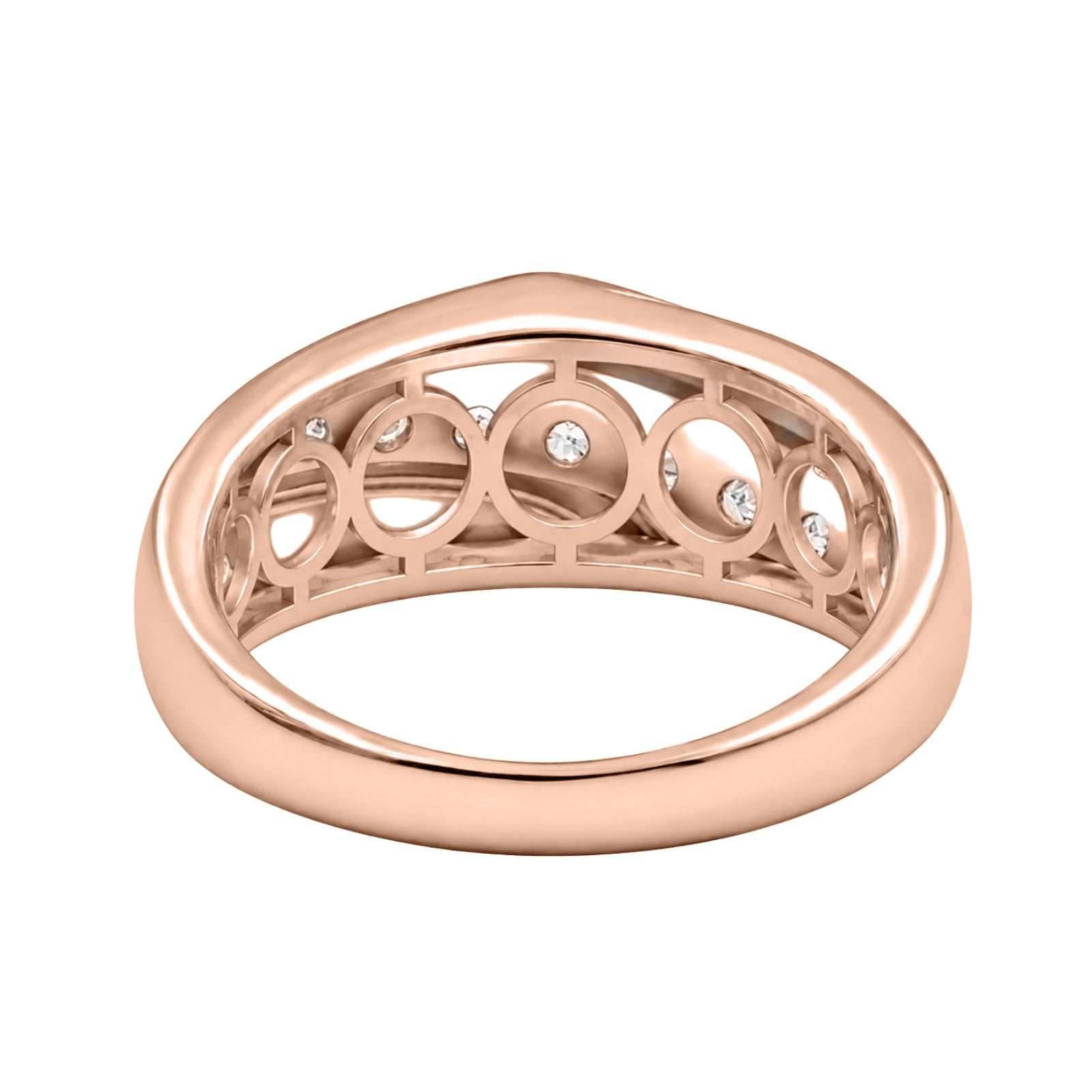 1.00 Carat T.W. Round-cut Lab Grown Diamond (F/VS+) 14K Gold 7 Stone Men's Ring
