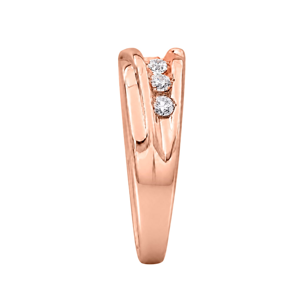 1.00 Carat T.W. Round-cut Lab Grown Diamond (F/VS+) 14K Gold 7 Stone Men's Ring