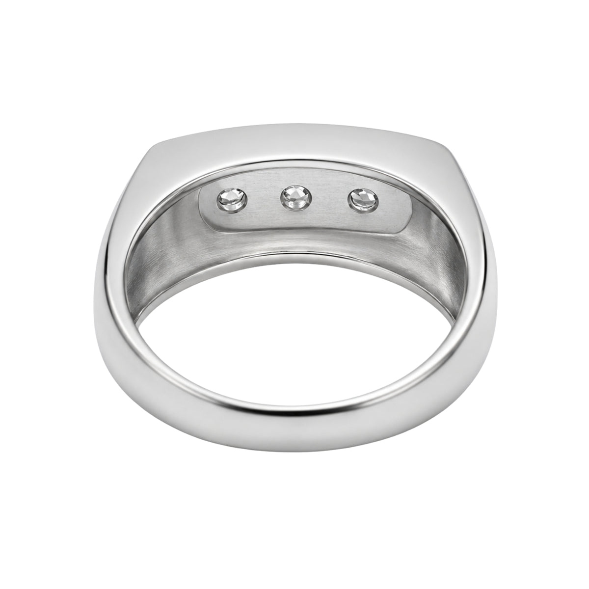 0.50 Carat T.W. Round-cut Lab Grown Diamond (F/VS+) 14K Gold 3 Stone Men's Ring