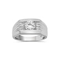 1.00 Carat T.W. Round-cut Lab Grown Diamond (F/VS+) 14K Gold Men's Ring