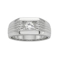 1.00 Carat T.W. Round-cut Lab Grown Diamond (F/VS+) 14K Gold Men's Ring