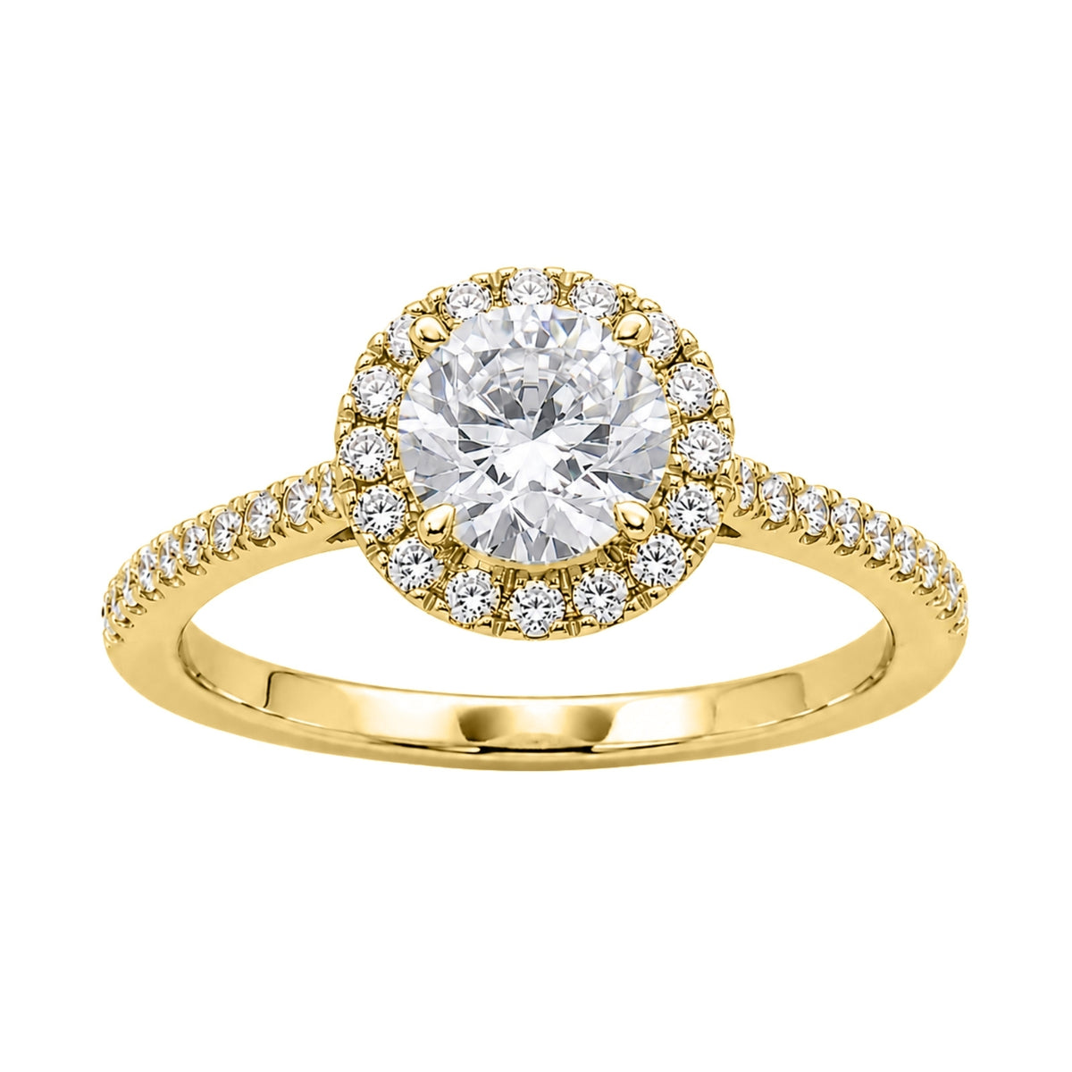 1-3.5 ctw Round Halo Engagement Ring