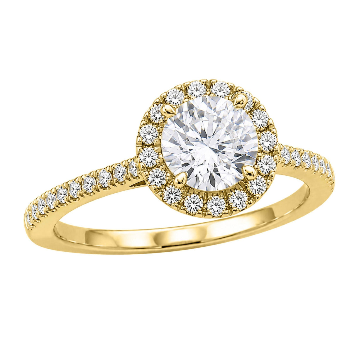 Diamonair Halo Ring Set - Lab Grown Diamond 14K Gold Halo Ring