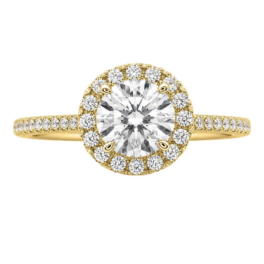 Diamonair Halo Ring Set - Lab Grown Diamond 14K Gold Halo Ring
