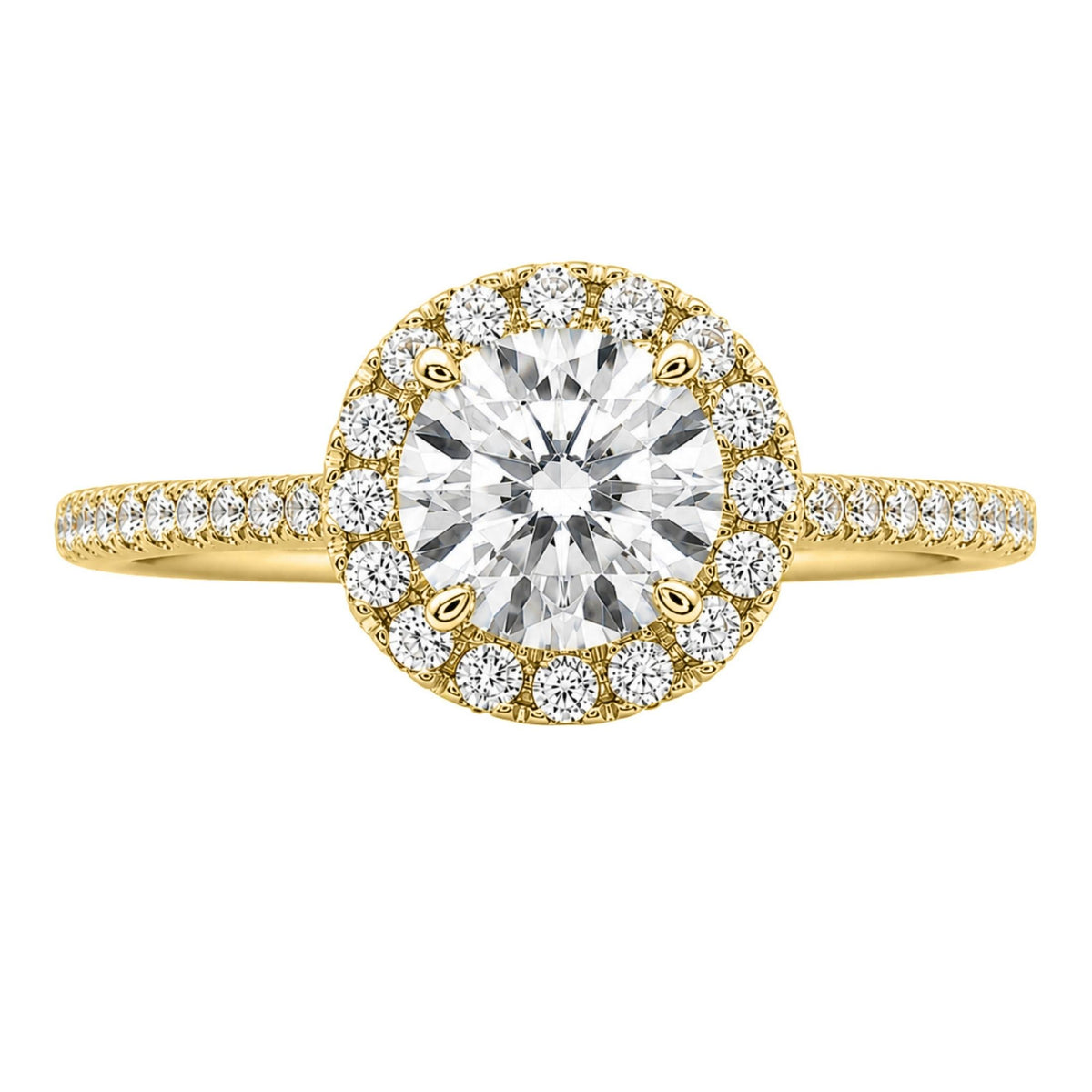 Diamonair Halo Ring Set - Lab Grown Diamond 14K Gold Halo Ring