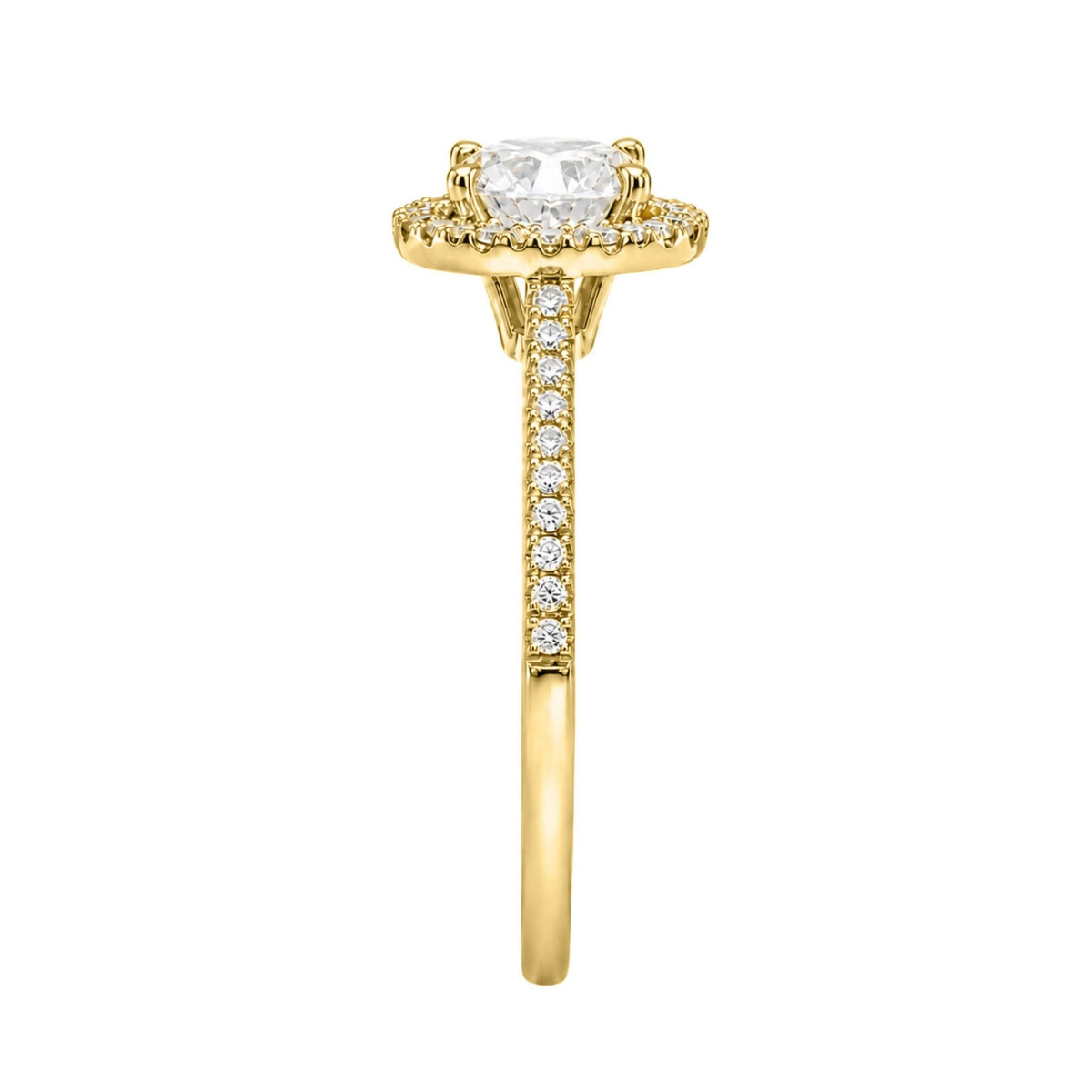 Diamonair Halo Ring Set - Lab Grown Diamond 14K Gold Halo Ring