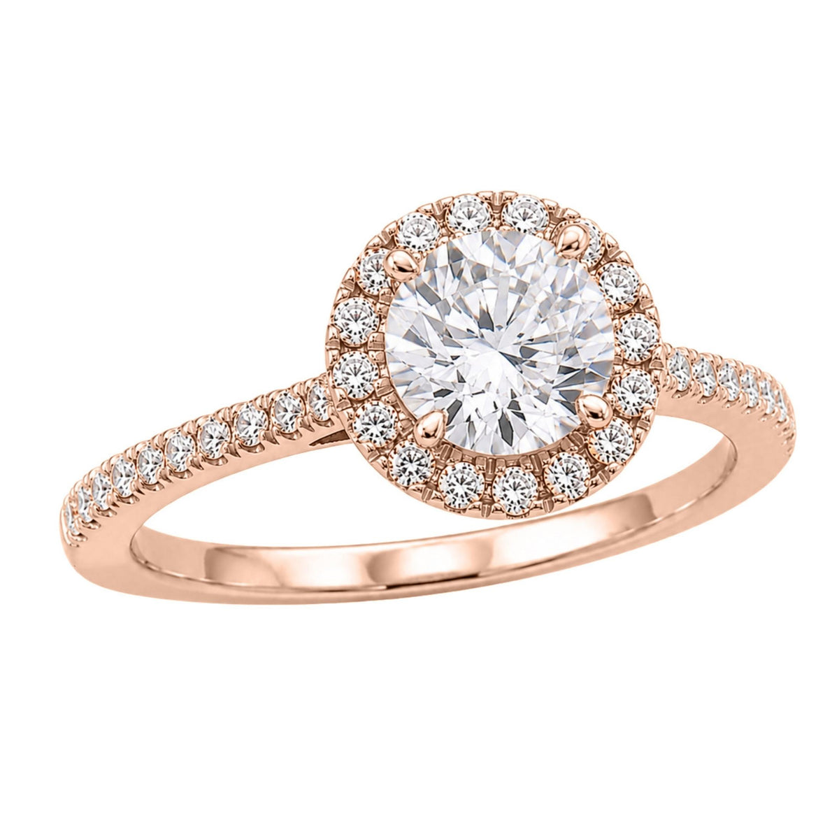 Diamonair Halo Ring Set - Lab Grown Diamond 14K Gold Halo Ring
