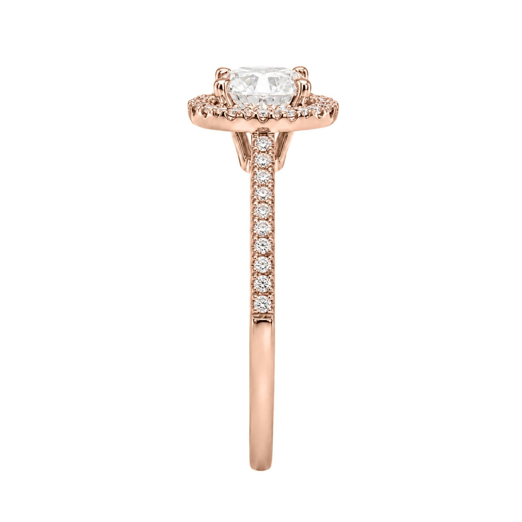 Diamonair Halo Ring Set - Lab Grown Diamond 14K Gold Halo Ring