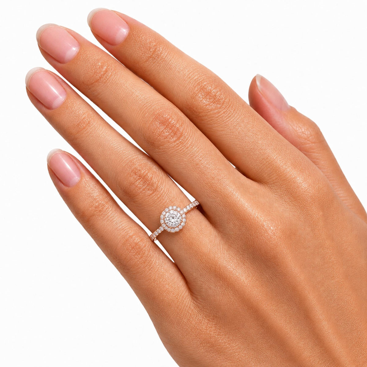 Diamonair Halo Ring Set - Lab Grown Diamond 14K Gold Halo Ring
