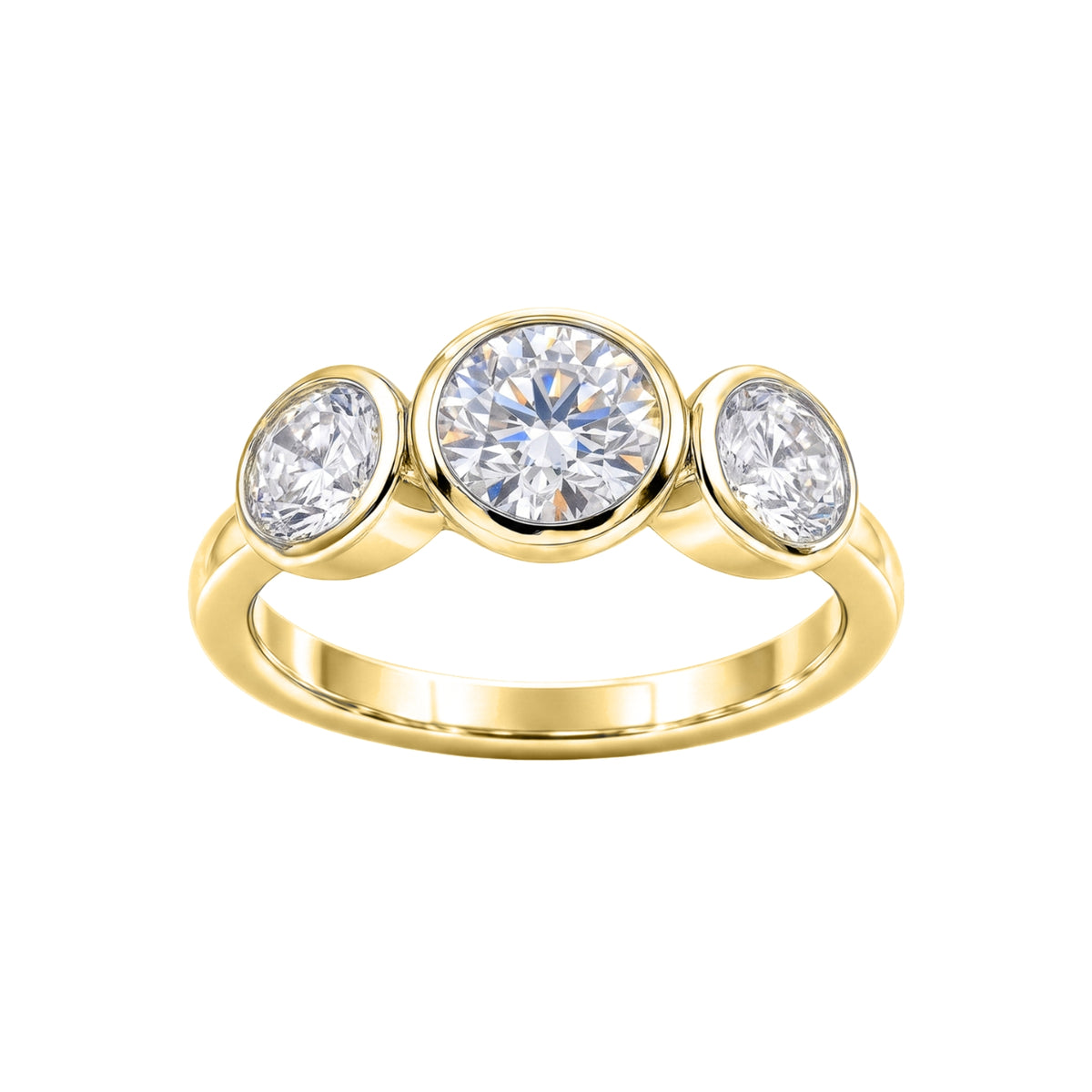 2.5 ctw Round Three-Stone Engagement Ring
