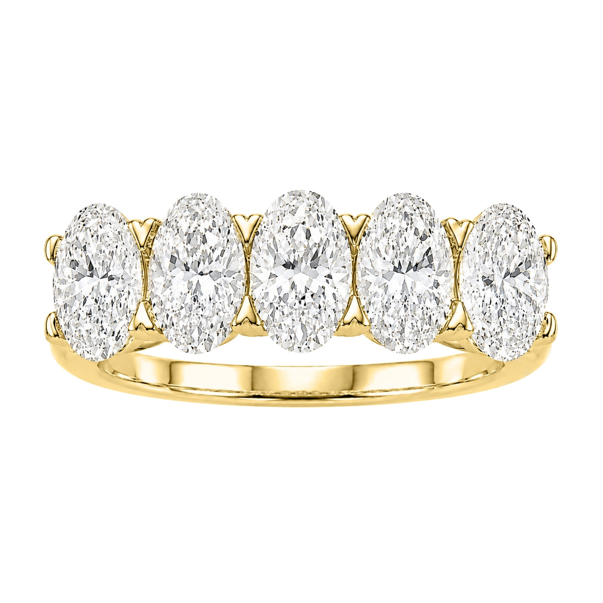 2-3 ctw Oval Five-Stone Wedding Ring
