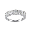 2.00 -3.00 Carat T.W. Oval-cut Lab Grown Diamond (F/VS+) 14K Gold 7 Stone Band Ring