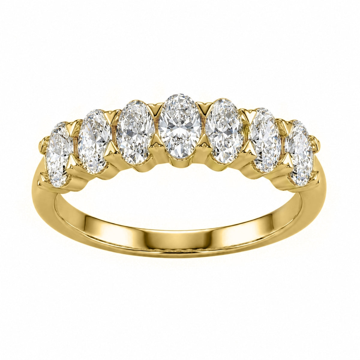 2-3 ctw Oval Seven-Stone Wedding Ring