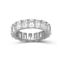 5.00 - 7.00 Carat T.W. Emerald-cut Lab Grown Diamond (F/VS+) 14K Gold Eternity Band Ring