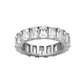 5.00 - 7.00 Carat T.W. Emerald-cut Lab Grown Diamond (F/VS+) 14K Gold Eternity Band Ring