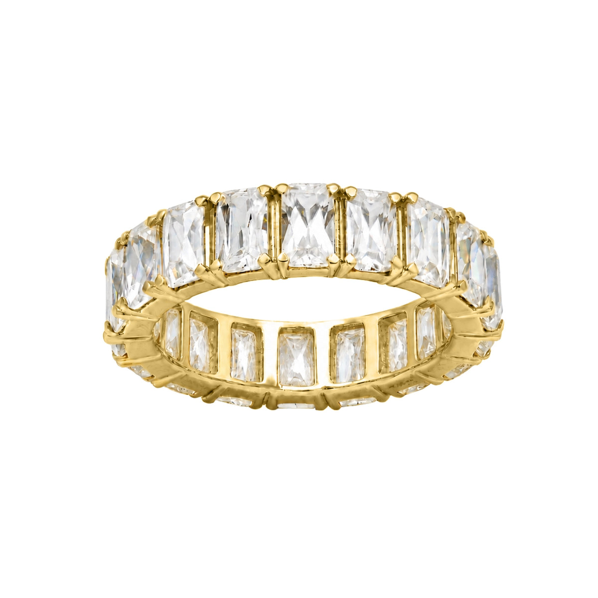 5-7 ctw Emerald Eternity Wedding Ring