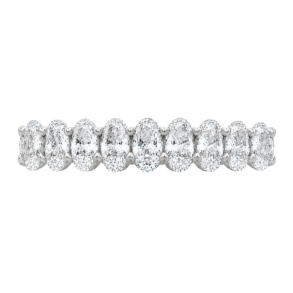 5.00 - 7.00 Carat T.W. Oval-cut Lab Grown Diamond (F/VS+) 14K Gold Eternity Band Ring