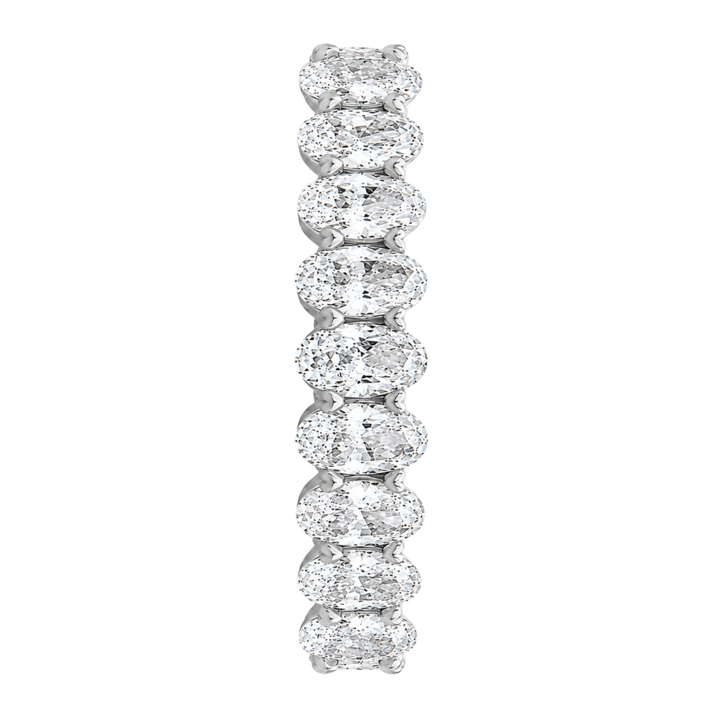 5.00 - 7.00 Carat T.W. Oval-cut Lab Grown Diamond (F/VS+) 14K Gold Eternity Band Ring