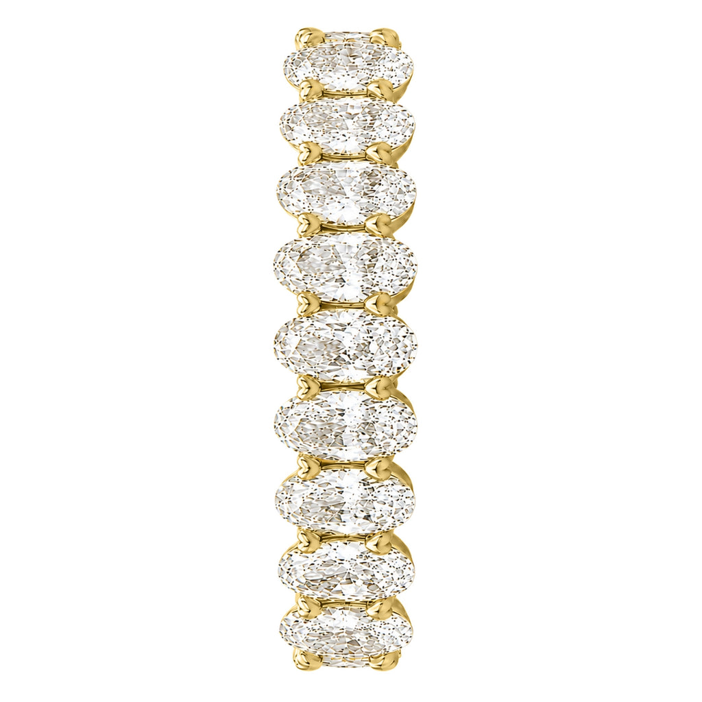 5.00 - 7.00 Carat T.W. Oval-cut Lab Grown Diamond (F/VS+) 14K Gold Eternity Band Ring